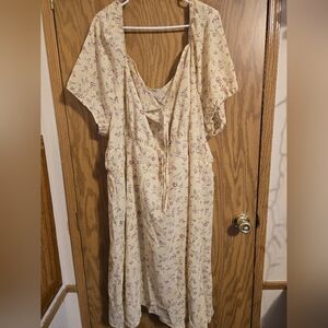 SHEIN Cream Floral Dress